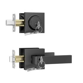Fkd-1-1b Foxgard Exterior Door Lock Set Front Entry Locksets With Deadbolt Keyed Alike