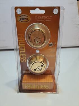 D161 Fu Hsing Americas Inc Faultless Satin Stainless Steel Single Cylinder Deadbolt Ansi Grade 3