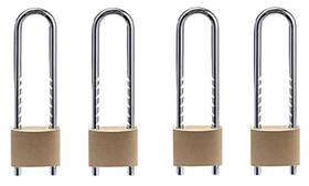 Fub430 Fu Volante Solid Brass Outdoor Padlocks 2 Inch Wide Body 4 Pack Keyed Alike Locks With