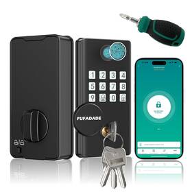 Cyus-mds001a-wb Fufadade Digital Door Lock With Keypad Set - Fingerprint And