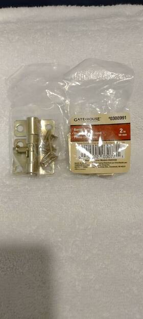 0308991 Gatehouse Barrel Bolt/gatehouse/ 2 Inch /0308991/ Bolt /brass Finish/ Pack Of