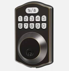 Gearwiz 704001436263 Smart Digital Door Lock Keyless Entry With Code Keypad Electronic