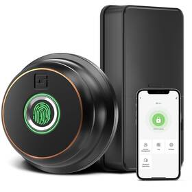 Rd02-b Geektale Fingerprint Deadbolt With App Smart Lock For Front Door Keyless En