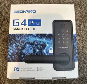 G4-pro Geonfino Smart Door Lock 6-in-1 Fingerprint Keyless Entry Brand New