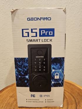 G5-pro Geonfino Smart Door Lock - Fingerprint Keyless Entry With Bluetooth App G5 Pro