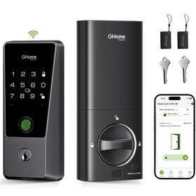 Ghome 199284188358 Smart Fingerprint Door Lock With Wifi 6-in-1 Keyless Entry Wi