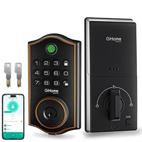 Ghome Smart 199284109612 Deadbolt Lock Keyless Entry Door For Front App Remote
