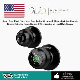 E5vytkh88 Ghome Smart Door Knob Fingerprint Lock With Keypad Biometric And App Control