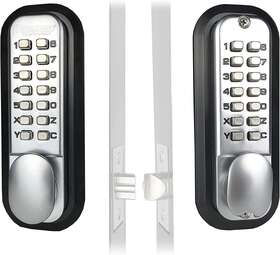 Gino 313110062005 Mechanical Keyless Combination Latch Door Lock With Double Keypads - No Battery