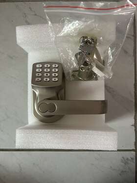11-1413 Gino Development Advanced Electronic Keyless Door Lock Set Left Hinged Doors Only - Silver