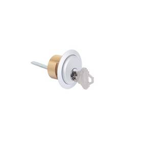 Th1100-rc-al Global Door Controls 1 Inch Brass Keyed Rim Mortise Cylinder With 5