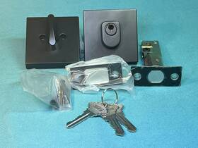Smy-d101 Glocusent Deadbolt Door Lock Black With Thumb Latch New In Box