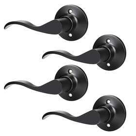 Dl3682-hjh-bkdml-4pack Gobekor 4 Pack Single Dummy Door Levers Left-handed Lever Matte Black