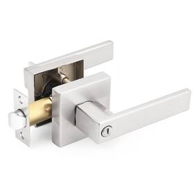 Gobrico 713965888094 1 Pack Square Rose Privacy Door Lever Satin Privacy-keyless 1pack