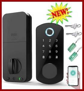 Goluckog 344448438300 Keyless Entry Fingerprint Smart Door Lock Digital Electronic Biometric Bluetooth