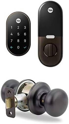 Google 313112785704 Nest X Yale Lock With Matching Knob - Smart For Keyless En