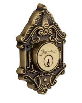 824343 Grandeur Vintage Brass Grande Victorian Double Cylinder Deadbolt