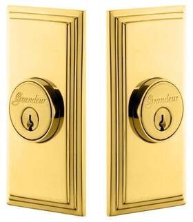 826053 Grandeur Carcar Dblcyl 234 Carre Solid Brass Rose Passage Door -