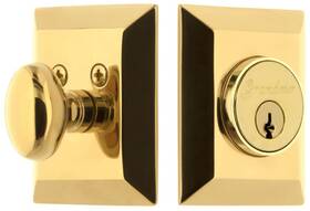 869142 Grandeur Favfav Sq Sglcyl 238 Fifth Avenue Square Single Cylinder - Brass