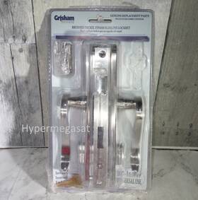 Bp-il449 Grisham Bp Il449 Slimline Double Cylinder Brushed Nickel Door Lock Lockset