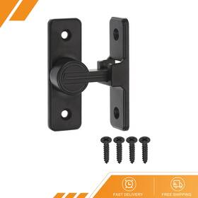 Gryfton 686130931188 Barn Door Locks Latch 90 Degree Sliding Security Gate Latches Black