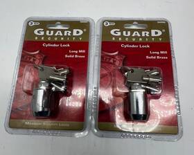 Guard 075877560001 Qty 2 Security Cylinder Lock Long Mill Solid Brass 56000