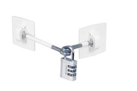 Guardianite 743270713712 Refrigerator Lock White With 1-pack Silver Combination Padlock