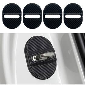 Gutgiel-msg01 Gutgiel 4pcs Car Door Lock Latches Cover Carbon Fiber Stopper Strike Prot