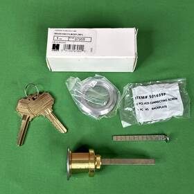 Hg7076sc10-26d-kd-a1 Hager Brass Rim Cylinder # 97955 New