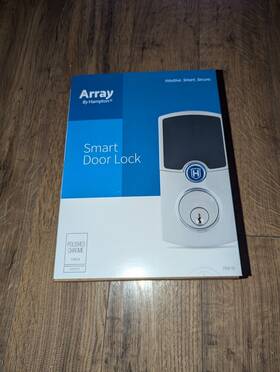Hampton 039208235778 Array By Cooper 1.5 Smart Wi-fi Connected Door Lock Polished Chrome Open