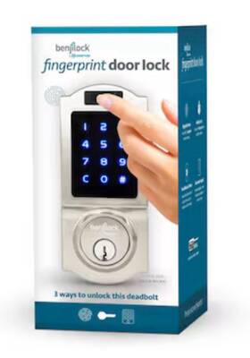 Bl2001-119 Hampton Benjilock Fingerprint Deadbolt Door Lock- Satin Nickel