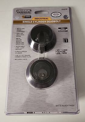 Uh40130 Hampton Universal Hardware Industrial Single Cylinder Deadbolt