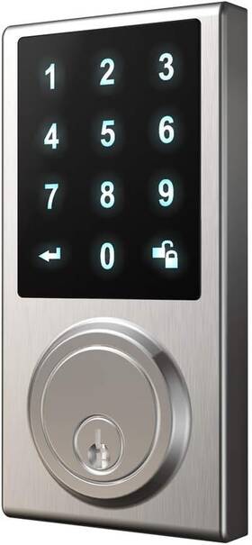 301776 Hardware 445013273226 Z-wave Smart Touchpad Chrome Deadbolt Lock