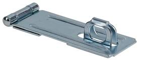 851408 Hardware Essentials Fixed Non-swivel Staple Safety Hasp Zinc 4-1/2 Inch