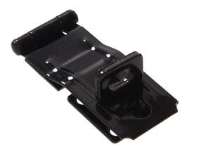 851434 Hardware Essentials Black Safety Hasp With Swivel Staple 3-1/2 Inch