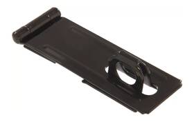 852760 Hardware Essentials Black Safety Hasp 4-1/2 Inch With Fixed Non-swivel Staple