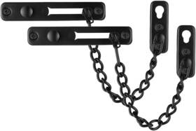 Hdc100-pb-p2 Hardware Door Chain Lock Black Stainless Steel Guard With Spring Anti-theft Press L