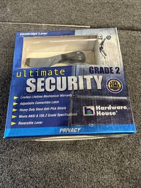 38-2325 Hardware House Grade 2 Hardened Steel Deadbolt Single Cylinder Ultimate Security Lock