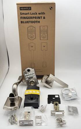 A1-bbf2h-s Heantle Front Door Lock Set Fingerprint Keyless Entry Smart Deadbolt Keypad