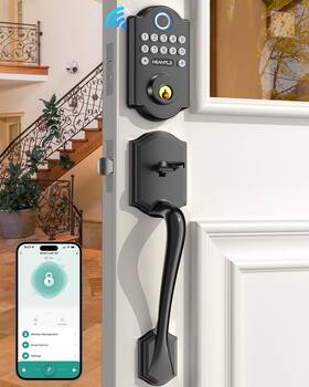 A2-bbfhst-hnt Heantle Smart Wifi Door Lock Set Keyless Entry Front Fingerprint E