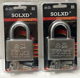 9002 Heavy Duty -9002 New Solxd Brass Security Lock Iso Certified 2-pack R16