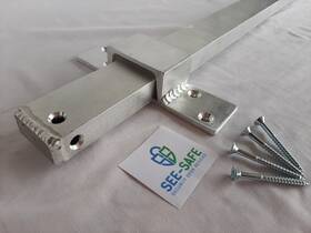 Sss44p Heavy Duty Security Door Bar Lock Barricade Sliding Square Tube With Padlock Holes 51 Inch Long