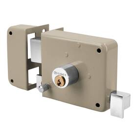 Cs-70ib Hermex 43582 Truper / - Deadbolt Left Rim Door Lock Set