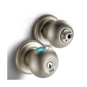 98ja-silver Hiencetec Smart Door Lock Fingerprint Knob With Autolock Biometric Loc
