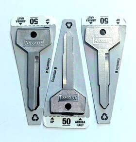 Y107 Hillman 736511500509 Axxess Brass Key Blank #50 For Yale Gm Pack Of 3