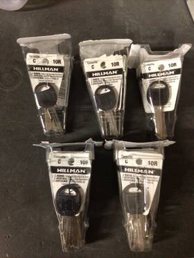 87006 Hillman 10r Rubber Head Blank Keys Lot Of 28