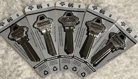 87562 Hillman Group Rsc Brass Nickel #59 Traditional Single Sided Blank Key Pack Of 5