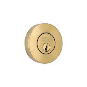 Home Decorators Collection 050134011670 Round Brushed Gold Single Cylinder Deadbolt