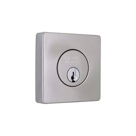 Home Decorators Collection 050134011724 Square Satin Nickel Single Cylinder Deadbolt