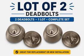 Home Depot Db9x21 2 Pack Satin Nickel Single Cylinder Deadbolt Door Locks New